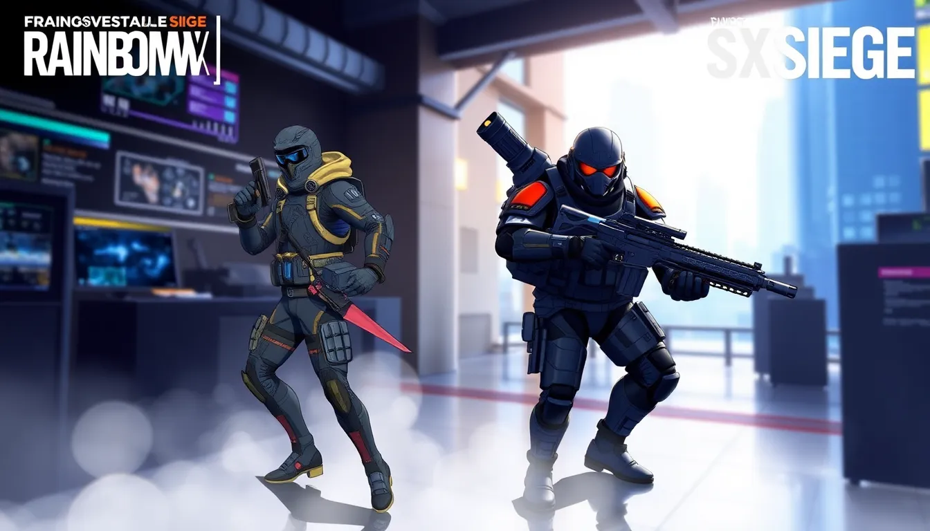 New Rainbow Six Siege operators in a modern gaming environment.